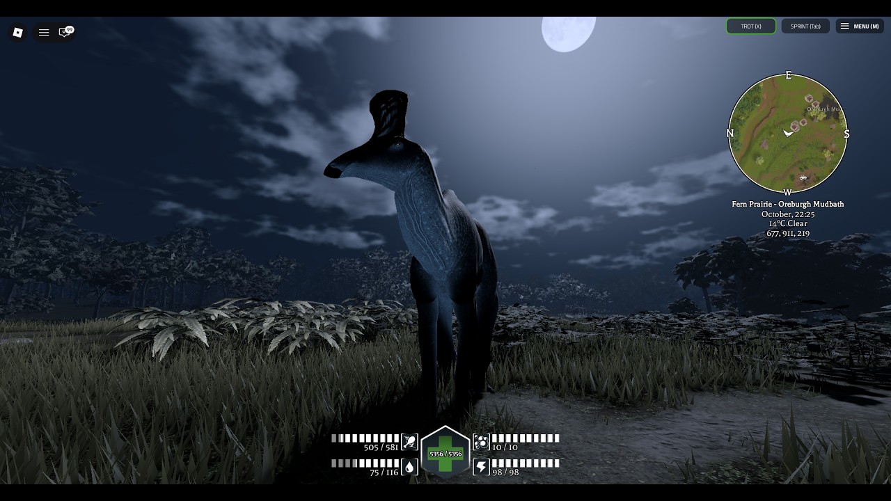 Roblox: Prior Extinction - Boring life of a Tsintaosaurus(Growing)Part 1