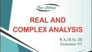 Chapter 1 exercise 1.1 solution real and complex analysis 6th semester maths