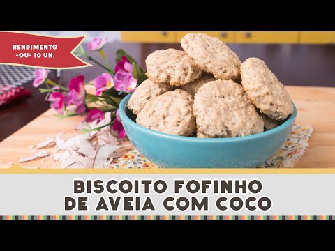 Biscoito Fofinho de Aveia com Coco - Receitas de Minuto EXPRESS #185