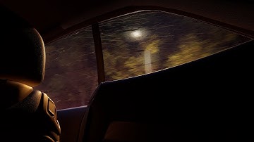 Sleeping On The Backseat Of A Car On A Rainy Night | Gentle Car Sound For Sleeping | 4K