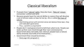 Chapter 5 part 1   Classical and ModernLiberalism