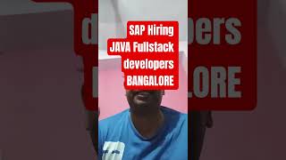 SAP Hiring Full Stack Developers | Java Developer Job Bangalore 2026