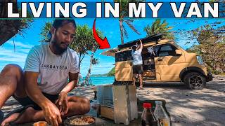 I travel the Philippines using My mini camper van. Guimaras Van Life.