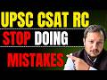 “Biggest Mistakes in CSAT Reading Comprehension ❌ | UPSC Prelims 2026”