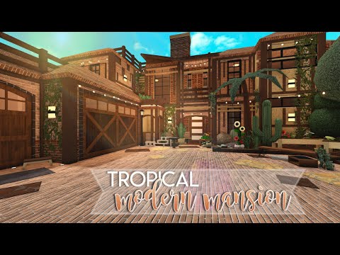modern tropical mansion | bloxburg speedbuild | nixilia