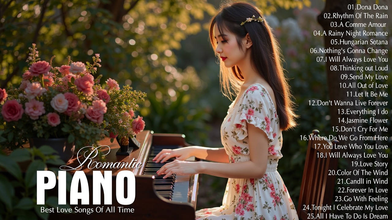 ROMANTIC PIANO : Top 100 Beautiful Love Songs 70s 80s 90s - Greatest Hits Love Songs Ever
