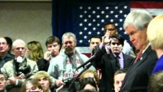 Newt Gingrich doesn't know that Washington grew cannabis (NH Town Hall)
