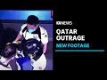 Video emerges of the moments after a newborn baby is found in Doha airport | ABC News