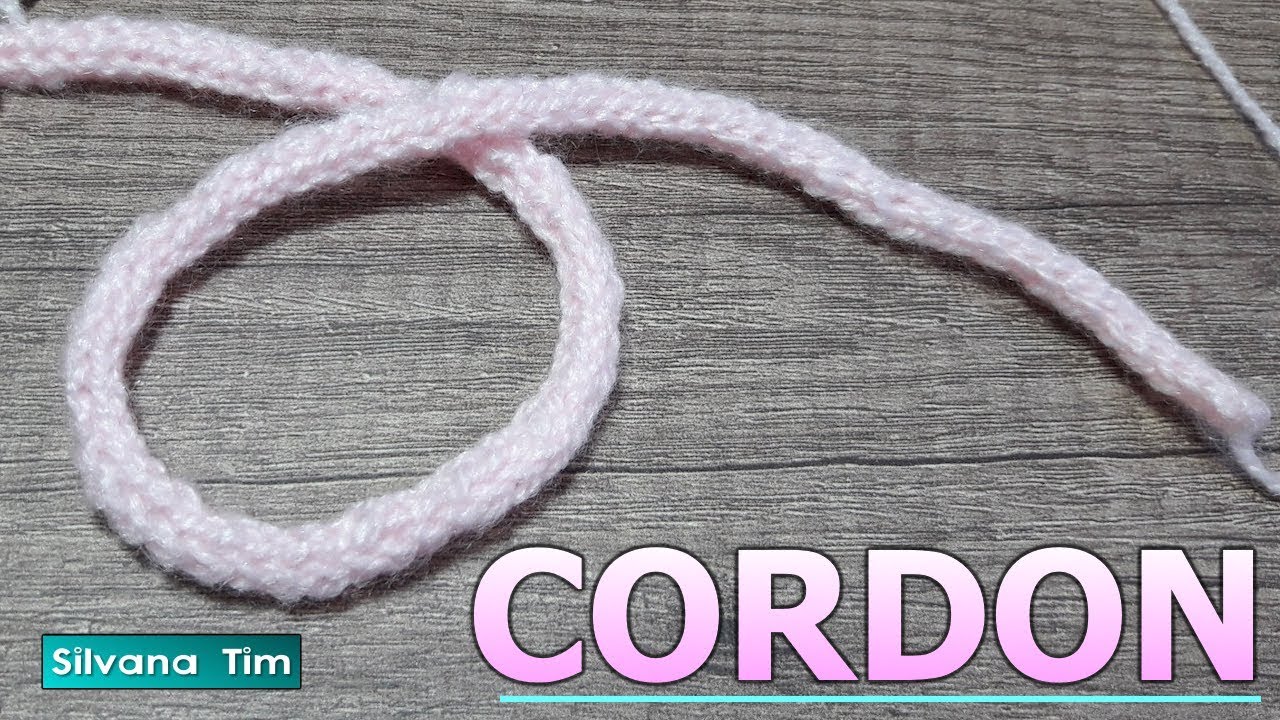 Cómo tejer un CORDÓN con dos agujas. Tutorial # 646