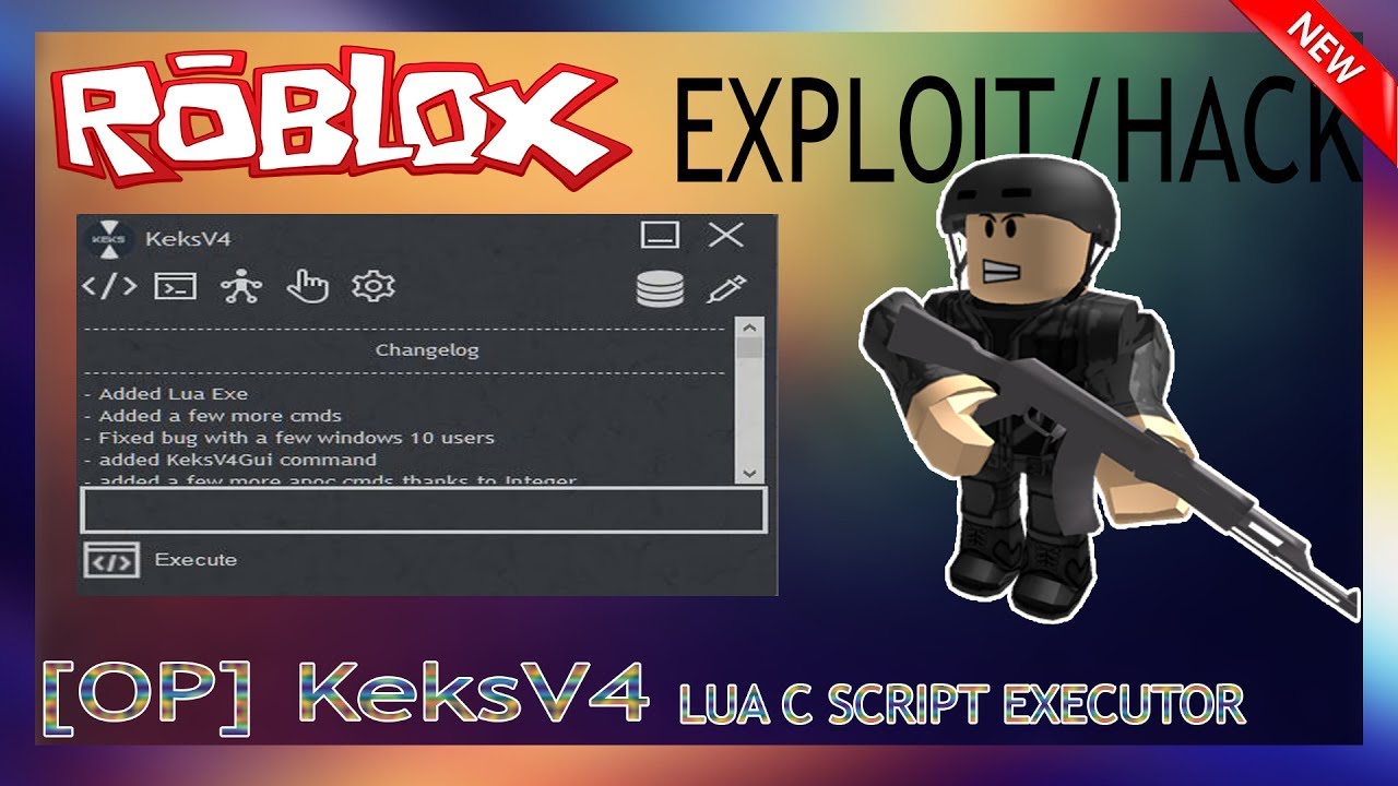 New Roblox Hack Exploit Keks V4 100 Cmds Lua C Script Executor Stats Changer Meshes And More Youtube - roblox lua gun script