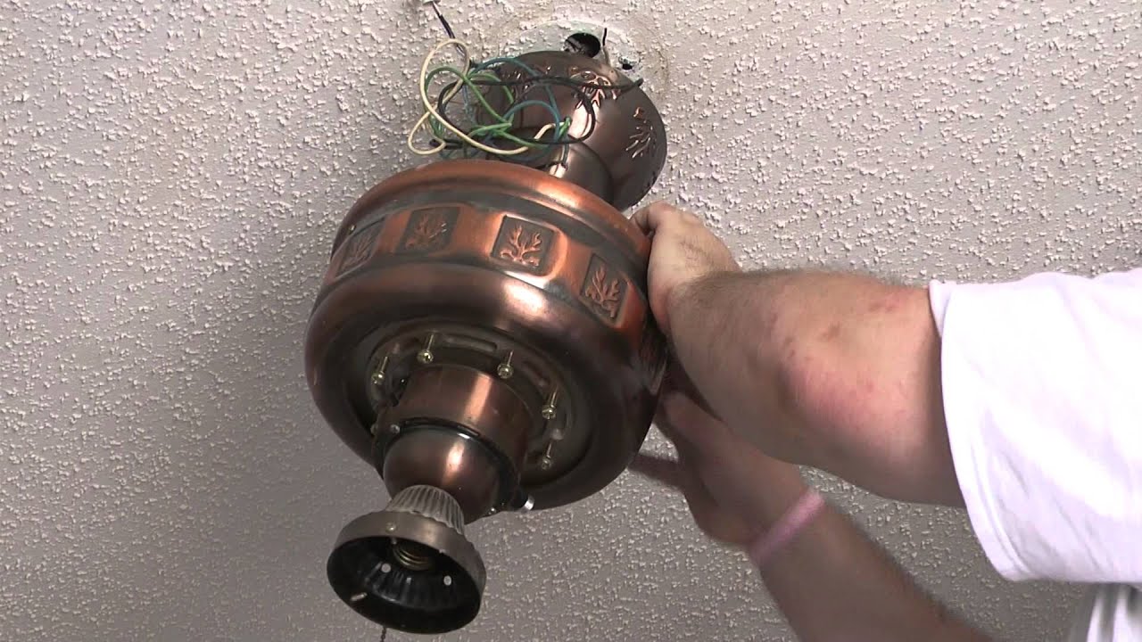 Removing Vintage Ceiling Fans From An Abandoned House