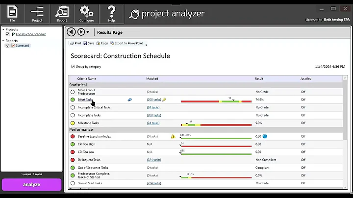 Changes to the Criteria Manager in Steelray Project Analyzer
