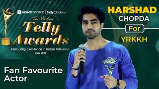 Harshad Chopda Wins Fans Favourite Actor For YRKKH | Indian Telly Awards 2023