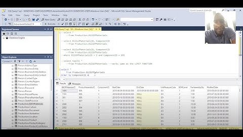 Project 6:Microsoft AdventureWorks sample SQL server database table querying