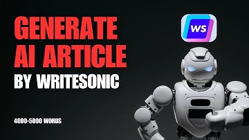 Generate Articles With Writesonic AI tool