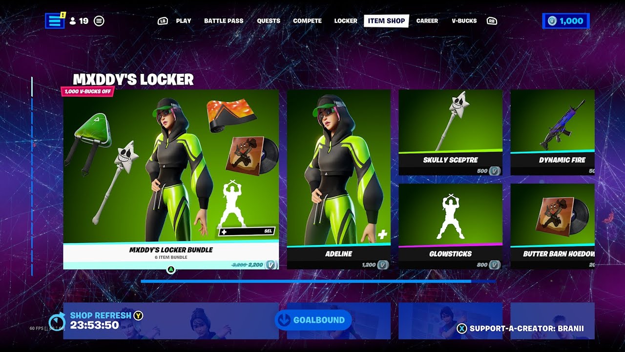 mxddys locker bundle in item shop (fortnite) - YouTube
