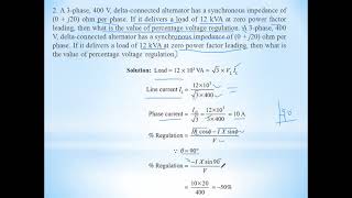 SYNCHRONOUS GENERATOR PART 2
