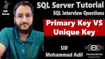 Primary Key VS Unique Key | SQL Interview Questions And Answers | SQL Tutorials | SQL (Hindi/Urdu)