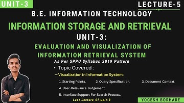 ISR Unit III Lecture-5 || Visualization In Information Retrieval || SPPU || BE-IT ||@yogeshborhade24
