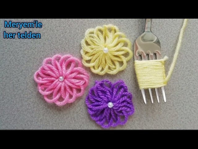 HOW TO MAKE FLOWERS WITH A FORK - YouTube