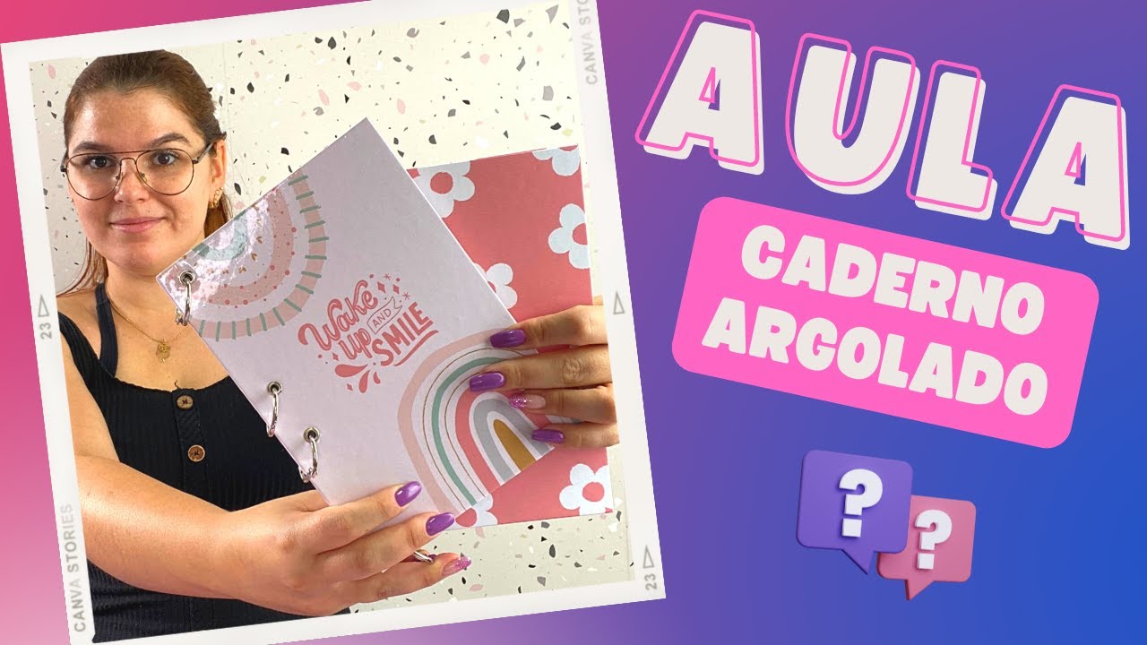 Como Fazer Caderno Argolado passo a passo papelaria personalizada sem máquina encadernação