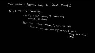 Local Morans I Hypothesis