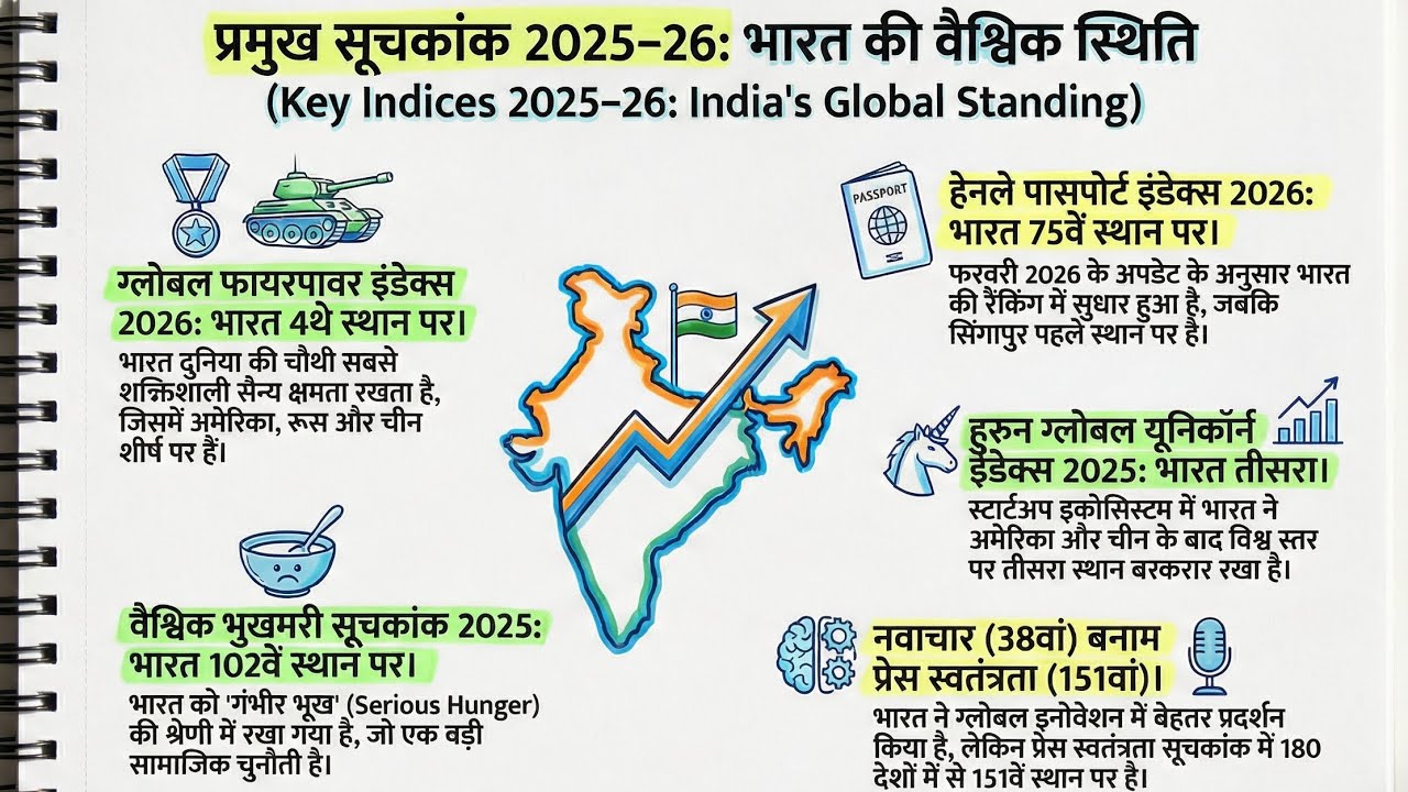 Index & Ranking 2025-26 | Important Index 2025 | Current Affairs | RRB NTPC, SSC GD , UKPSC, UKSSSC 