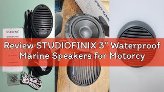Review STUDIOFINIX 3" Waterproof Marine Speakers for Motorcycle, Boat, Hot Tub, ATV, UTV, Golf Cart