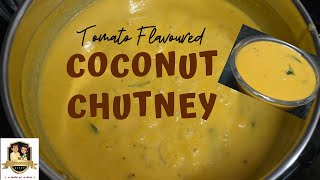 Tomato flavored coconut chutney|Chutney recipe|Side dish for Idly/Dosa