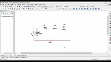 Series RLC Circuit Simulation using Multisim