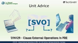 SYN129 - Unit Advice (Clause External Operations in PDE)