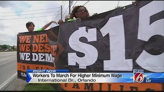 Workers to march for higher minimum wage