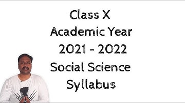 Class 10 | Social Science | Syllabus | Academic Year 2021 - 2022 | CBSE | ManuBond