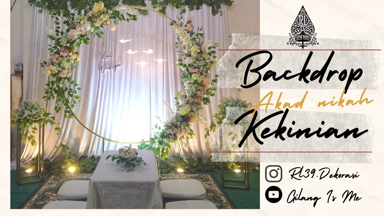 Dekorasi akad nikah sederhana, minimalis, elegan YouTube