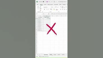 Quick Sum from Multiple Sheets🔥🔥 | #shorts #shortsvideo #excel