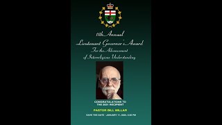 Lieutenant Governor's Award for the Advancement of Interreligious Understanding January 11, 2022