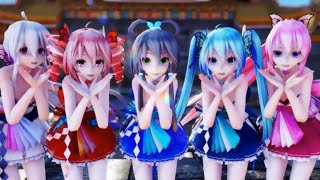 【MMD】~『Kimagure Mercy』~《feat:LukaMegurine/MikuHatsune/HakuYowane/TetoKasane》TDA巫女服五倍诱惑【1080P /60FPS】