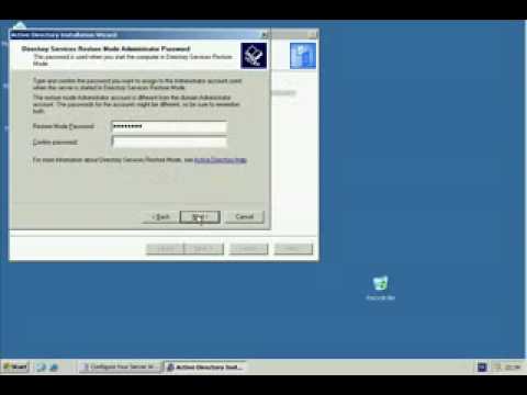 Windows Server 2003- Installing Active Directory