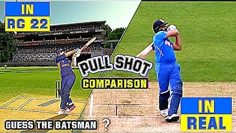 Rc22 Pull Shots Comparison with Real Players|Real cricket 22|Rc22