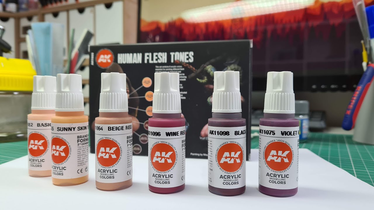 Review AK interactive 3rd Gen acrylics. Human flesh tones. YouTube