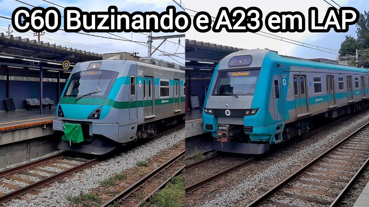 Via Mobilidade | TUE CAF Série 7000 (C60) Buzinando e TUE Alstom Série 8900 (A23) Em Lapa-Senac