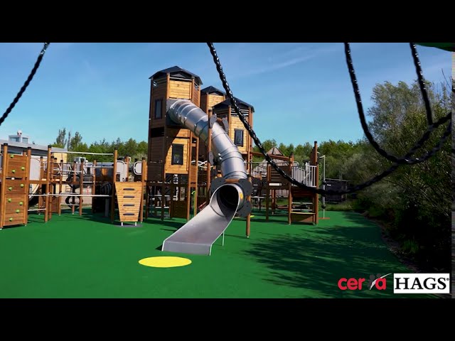 A dream playground recently installed at Trekronerskolen school in Roskilde, Denmark - HAGS Vietnam