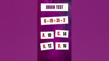 Can You Solve This Math Puzzle? 🤔 | 6 + (9 ÷ 3) × 2 | #quiz