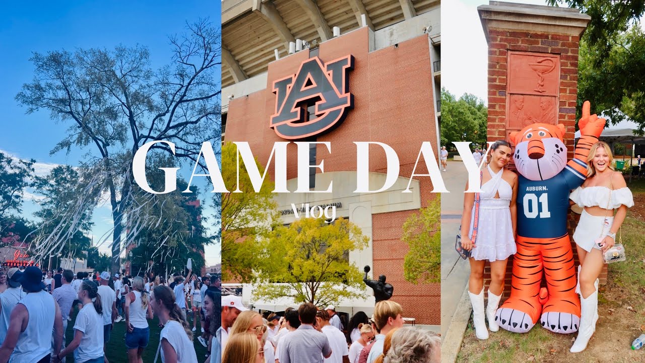 My First Auburn Game Day !! [friends in town, grwm, W against UMASS]