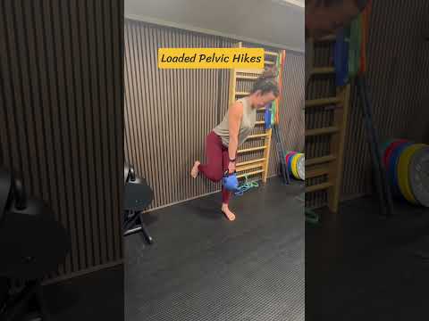 Loaded Pelvic Hikes (applying pressure to back foot also)