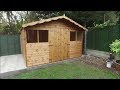 Gorilla Garden Sheds - 12 x 8 chalet style shed with extended roof and double doors Gorilla Garden Sheds - 12 x 8 chalet style shed with extended roof and double doors