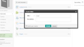 Schoology Materials Section