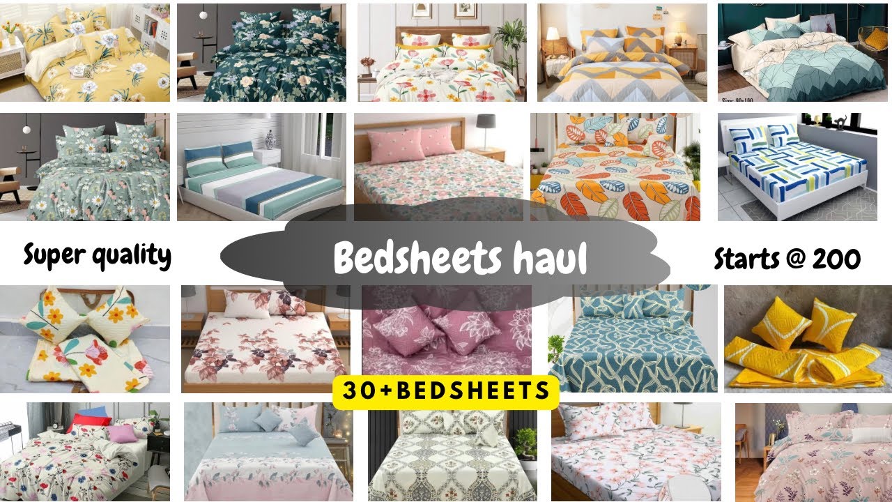 Bedsheets എല്ലാം ഒറ്റ വീഡിയോയിൽ 💯😍👌| Bedsheets haul video malayalam | 