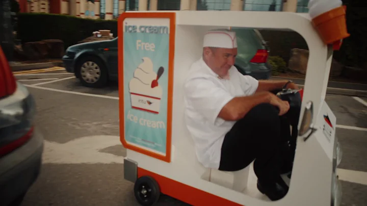 World’s Smallest Ice Cream Van - compared to nromal van