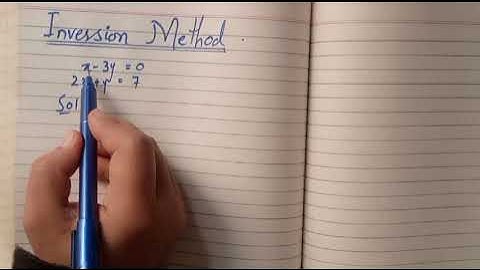Matrix inversion method | how to solve matrix inversion method#amina awan